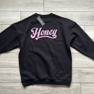 NWT HONEY PrettyLittlething PLT oversized black sweater dress
